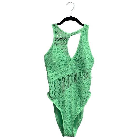 NWT Becca Color Play Crochet One-Piece Swimsuit - Picture 1 of 4